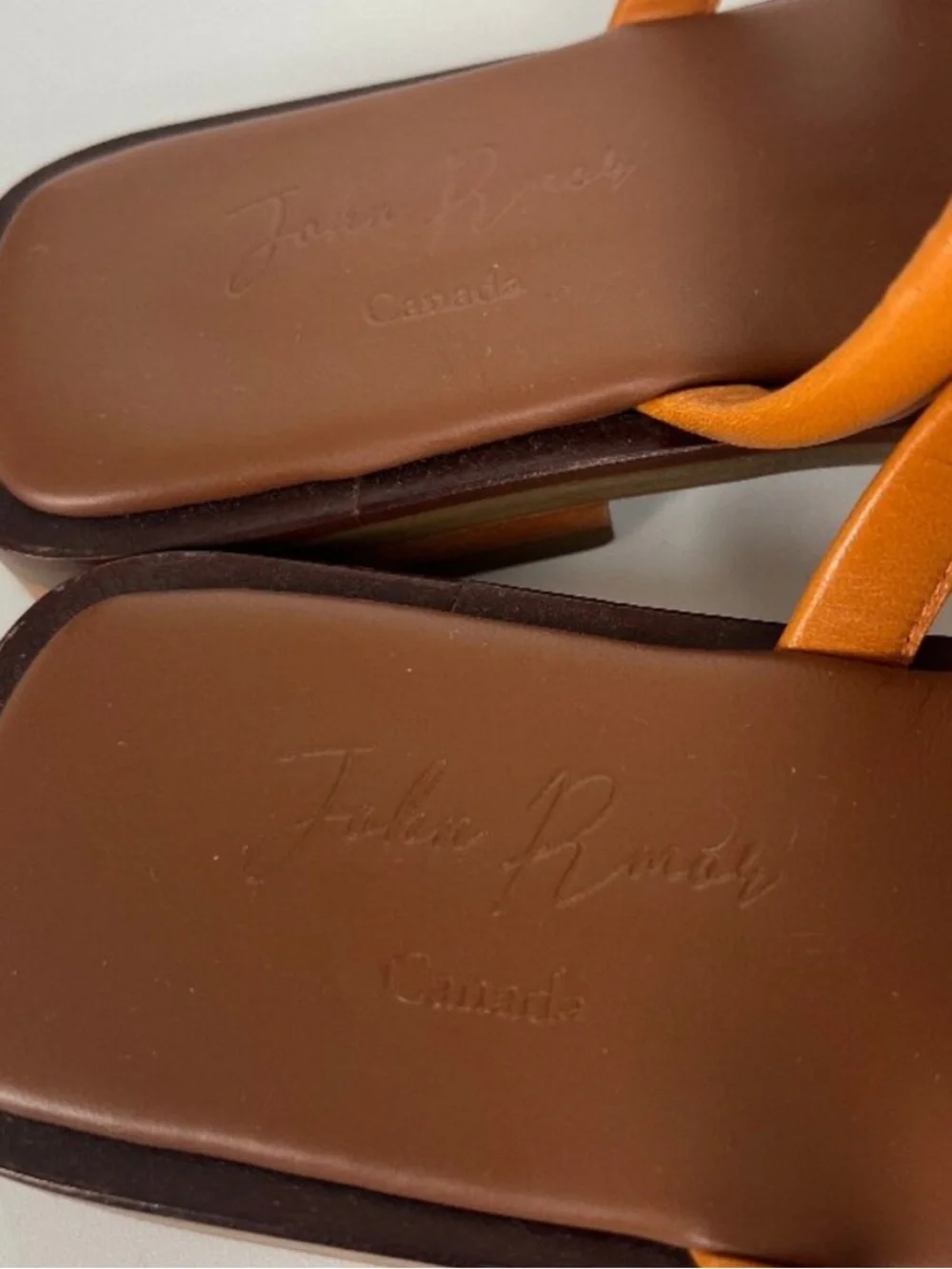 John Rmor Leather Slide Sandals - Picture 6 of 9